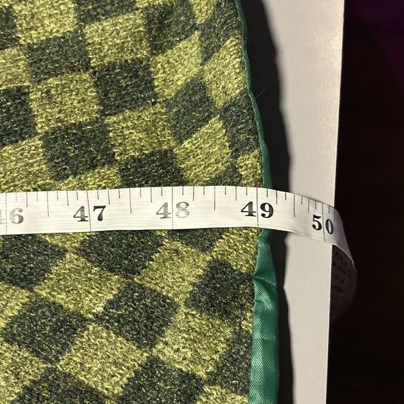 Christmas Tree Skirt 3-D SKIING MOOSE Appliqué 49 in. Rustic Red / Green Checker - Picture 9 of 10